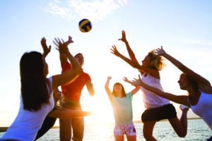 volleyball on the beach