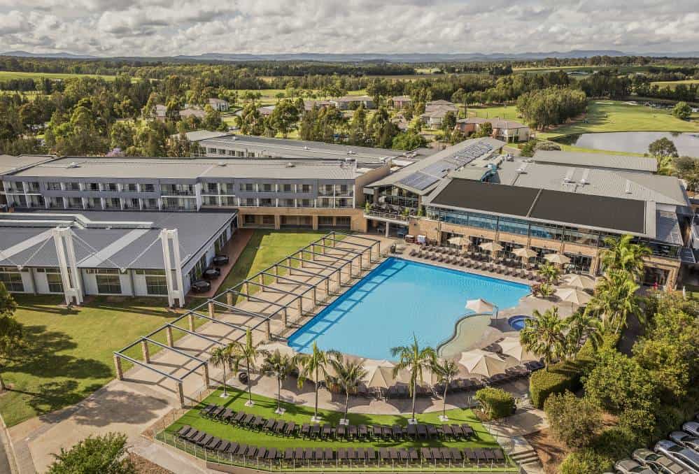 overhead shot of crowne plaza hunter valley