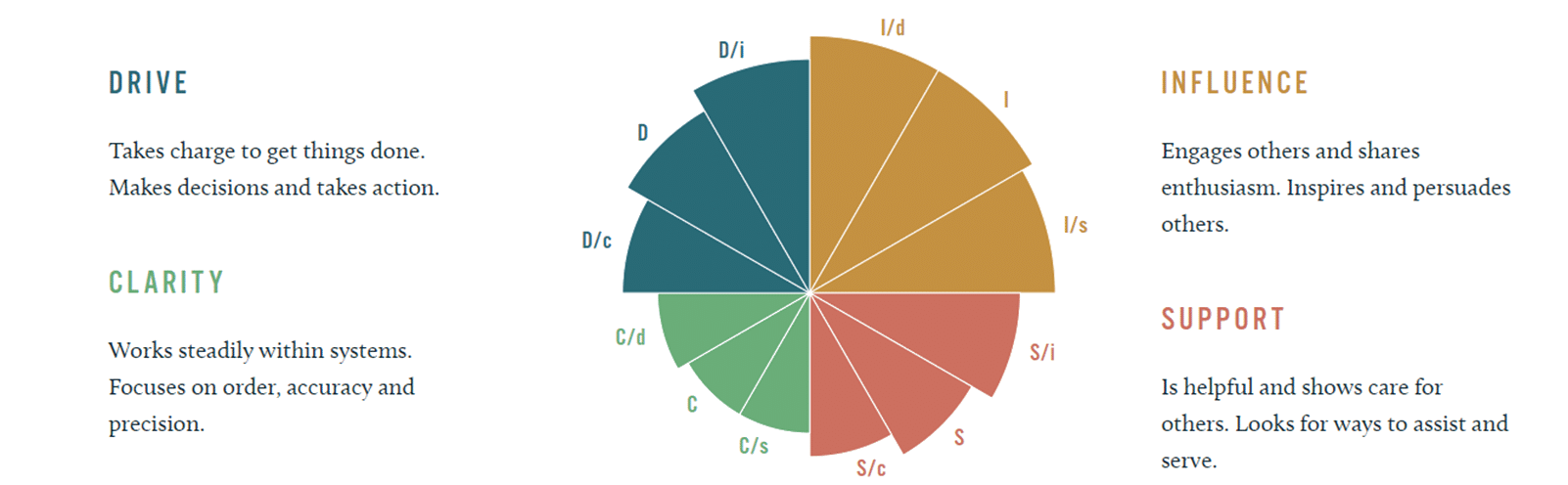 DISC Workshop Example Truity DISC result wheel